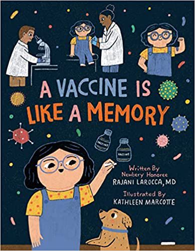 Book cover of A Vaccine Is Like a Memory by Rajani LaRocca